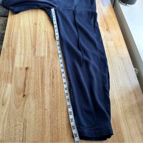 Pistola Blue Satin Eleanor High Rise Tapered Pants with Relaxed Fit, EUC - Picture 6 of 8